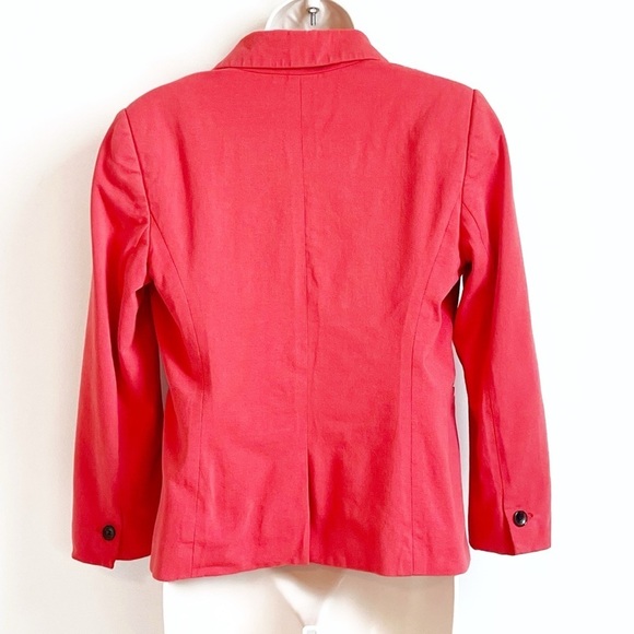 Outback Red 3/4 Sleeve Casual Blazer Jacket Coral Pink Single Breasted Small - Picture 3 of 8
